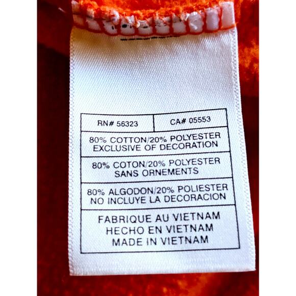 VintageY2K Nike Clemson Tigers Coach Orange Quarter Zip Sweatshirt Men's XL 3264 - Picture 7 of 12